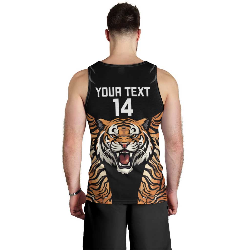 Brisbane Rugby Custom Men Tank Top Go Tigers Skin Pattern - Aussie Hoodie