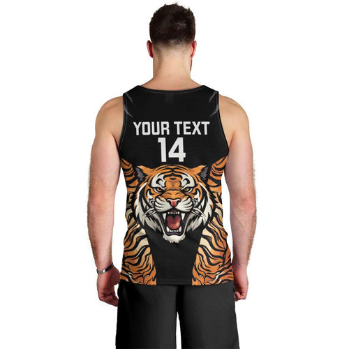 Brisbane Rugby Custom Men Tank Top Go Tigers Skin Pattern - Aussie Hoodie