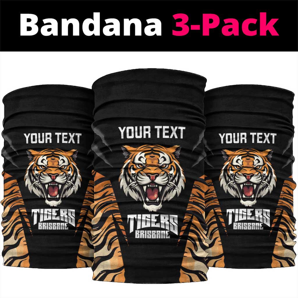 Brisbane Rugby Custom Neck Gaiter Go Tigers Skin Pattern - Aussie Hoodie