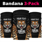 Brisbane Rugby Custom Neck Gaiter Go Tigers Skin Pattern - Aussie Hoodie