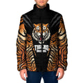 Brisbane Rugby Custom Padded Jacket Go Tigers Skin Pattern - Aussie Hoodie