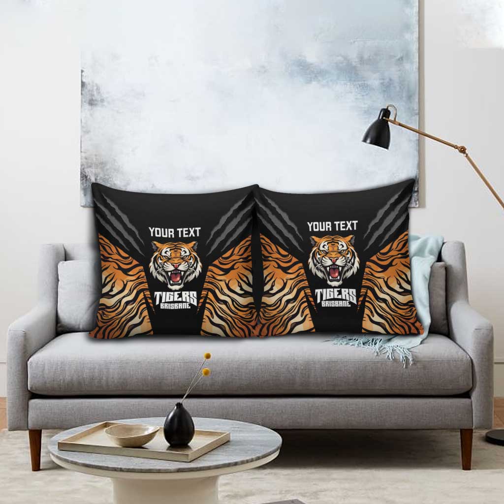 Brisbane Rugby Custom Pillow Cover Go Tigers Skin Pattern - Aussie Hoodie
