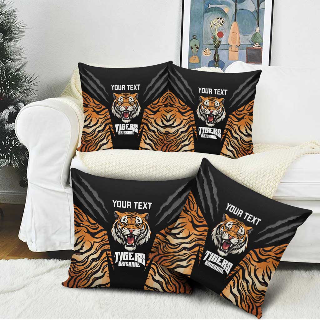 Brisbane Rugby Custom Pillow Cover Go Tigers Skin Pattern - Aussie Hoodie
