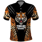 Brisbane Rugby Custom Polo Shirt Go Tigers Skin Pattern - Aussie Hoodie