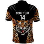 Brisbane Rugby Custom Polo Shirt Go Tigers Skin Pattern - Aussie Hoodie
