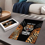 Brisbane Rugby Custom Puzzle Go Tigers Skin Pattern - Aussie Hoodie