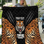 Brisbane Rugby Custom Quilt Go Tigers Skin Pattern - Aussie Hoodie