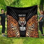 Brisbane Rugby Custom Quilt Go Tigers Skin Pattern - Aussie Hoodie