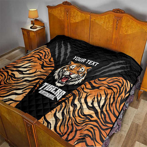 Brisbane Rugby Custom Quilt Go Tigers Skin Pattern - Aussie Hoodie