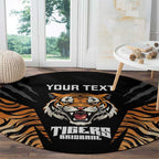 Brisbane Rugby Custom Round Carpet Go Tigers Skin Pattern - Aussie Hoodie