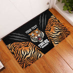 Brisbane Rugby Custom Rubber Doormat Go Tigers Skin Pattern - Aussie Hoodie