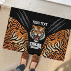Brisbane Rugby Custom Rubber Doormat Go Tigers Skin Pattern - Aussie Hoodie