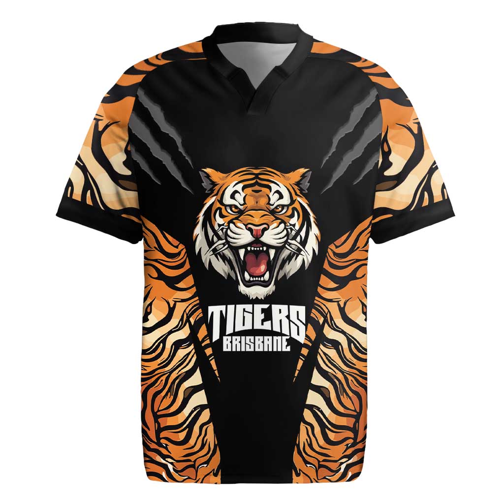 Brisbane Rugby Custom Rugby Jersey Go Tigers Skin Pattern - Aussie Hoodie