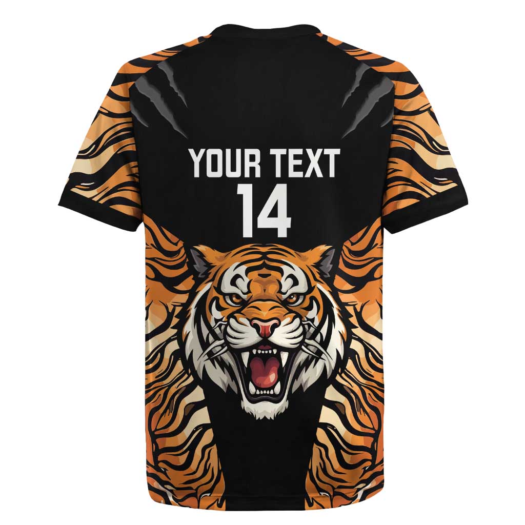 Brisbane Rugby Custom Rugby Jersey Go Tigers Skin Pattern - Aussie Hoodie