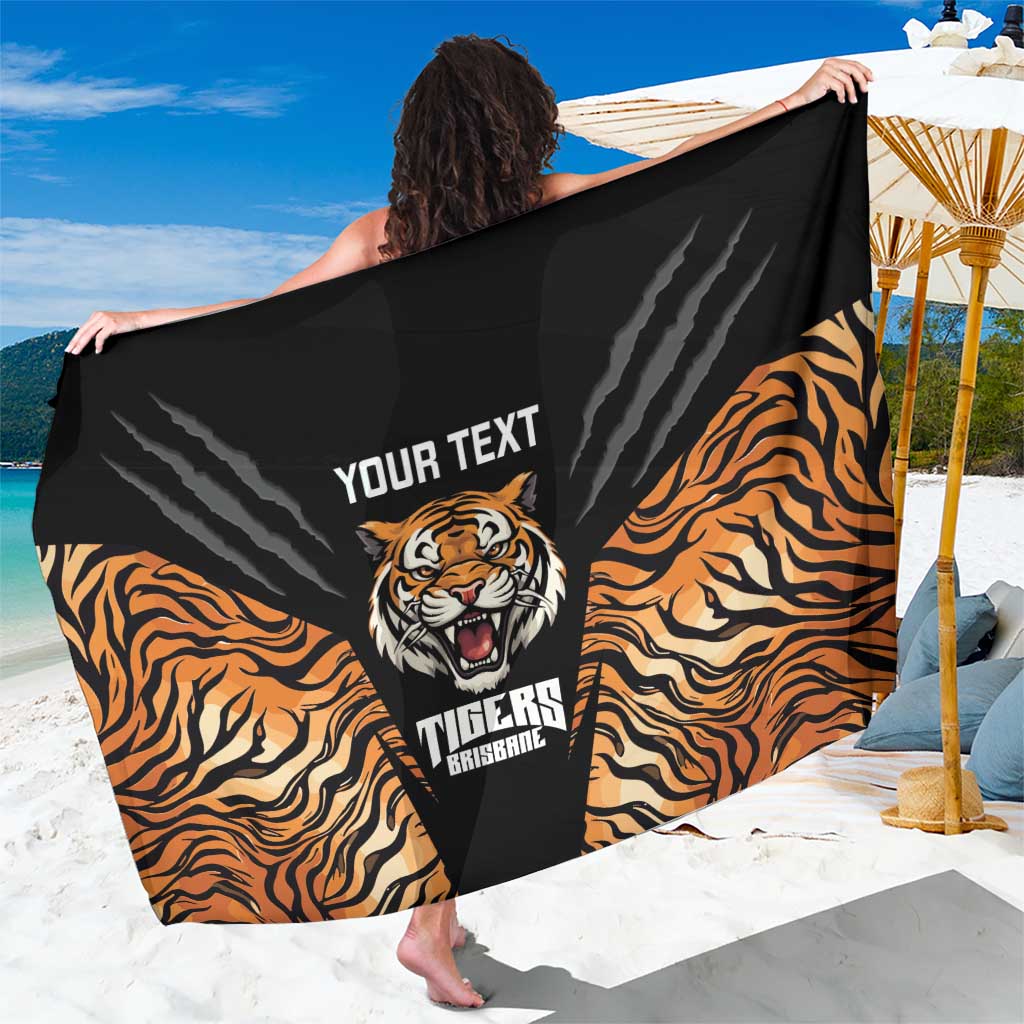 Brisbane Rugby Custom Sarong Go Tigers Skin Pattern - Aussie Hoodie