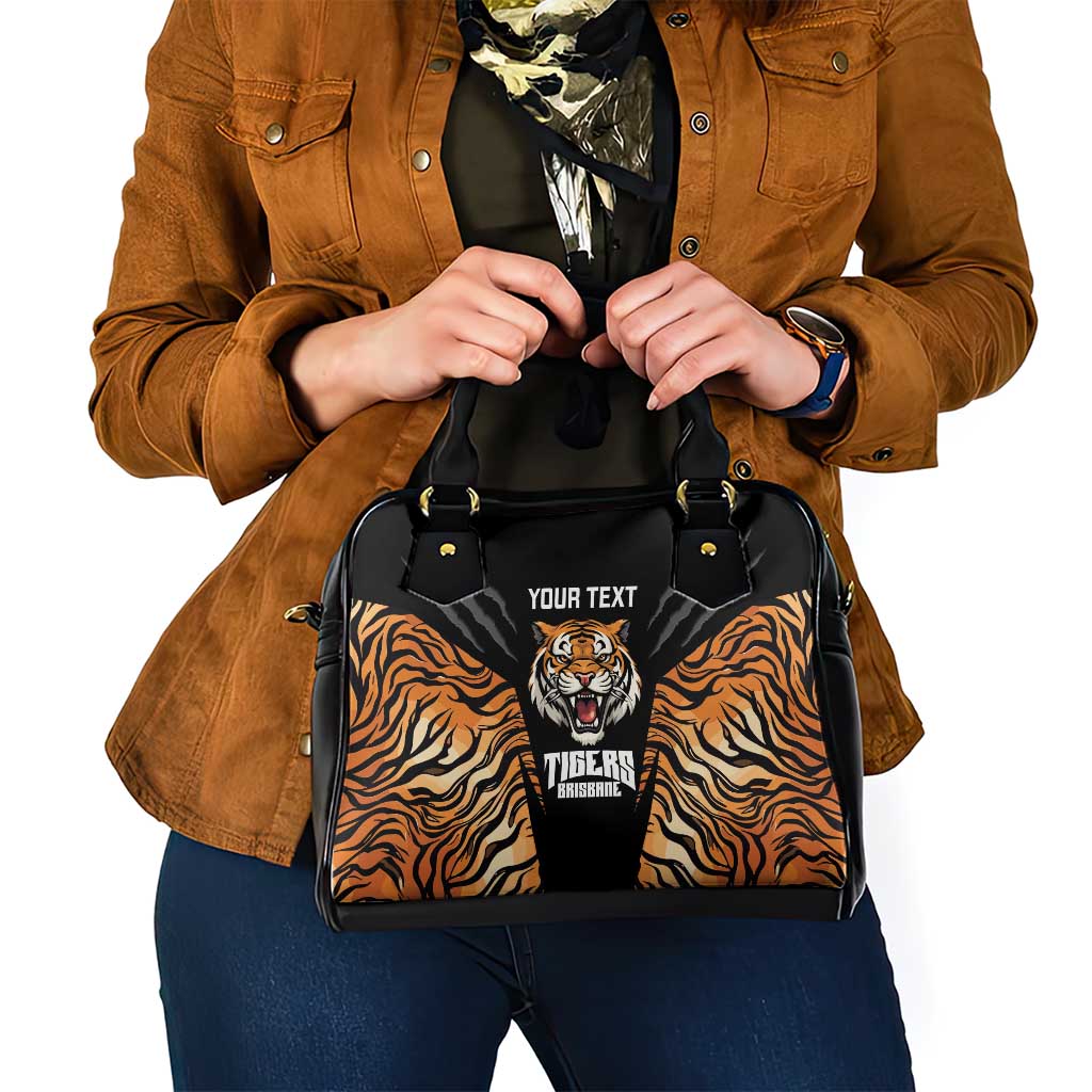 Brisbane Rugby Custom Shoulder Handbag Go Tigers Skin Pattern - Aussie Hoodie
