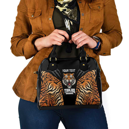 Brisbane Rugby Custom Shoulder Handbag Go Tigers Skin Pattern - Aussie Hoodie