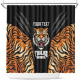 Brisbane Rugby Custom Shower Curtain Go Tigers Skin Pattern - Aussie Hoodie