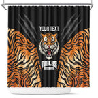 Brisbane Rugby Custom Shower Curtain Go Tigers Skin Pattern - Aussie Hoodie