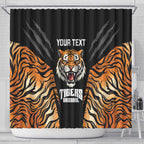 Brisbane Rugby Custom Shower Curtain Go Tigers Skin Pattern - Aussie Hoodie