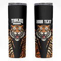 Brisbane Rugby Custom Skinny Tumbler Go Tigers Skin Pattern - Aussie Hoodie