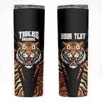 Brisbane Rugby Custom Skinny Tumbler Go Tigers Skin Pattern - Aussie Hoodie