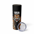 Brisbane Rugby Custom Skinny Tumbler Go Tigers Skin Pattern - Aussie Hoodie