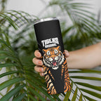 Brisbane Rugby Custom Skinny Tumbler Go Tigers Skin Pattern - Aussie Hoodie