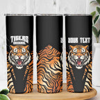 Brisbane Rugby Custom Skinny Tumbler Go Tigers Skin Pattern - Aussie Hoodie