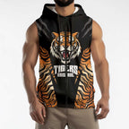 Brisbane Rugby Custom Sleeveless Zip Hoodie Go Tigers Skin Pattern LT14