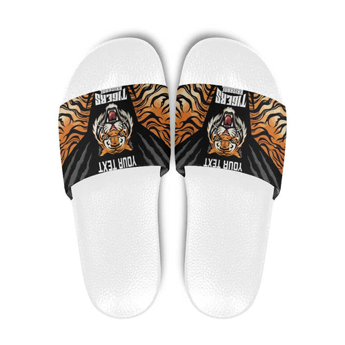 Brisbane Rugby Custom Slide Sandals Go Tigers Skin Pattern - Aussie Hoodie