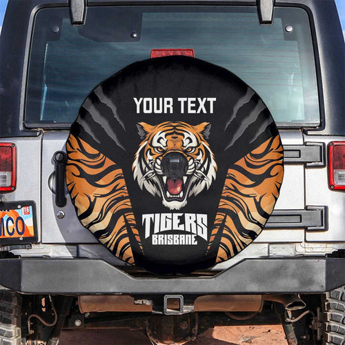Brisbane Rugby Custom Spare Tire Cover Go Tigers Skin Pattern - Aussie Hoodie