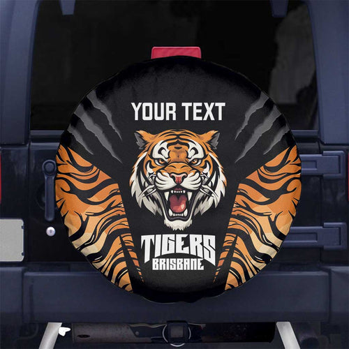 Brisbane Rugby Custom Spare Tire Cover Go Tigers Skin Pattern - Aussie Hoodie