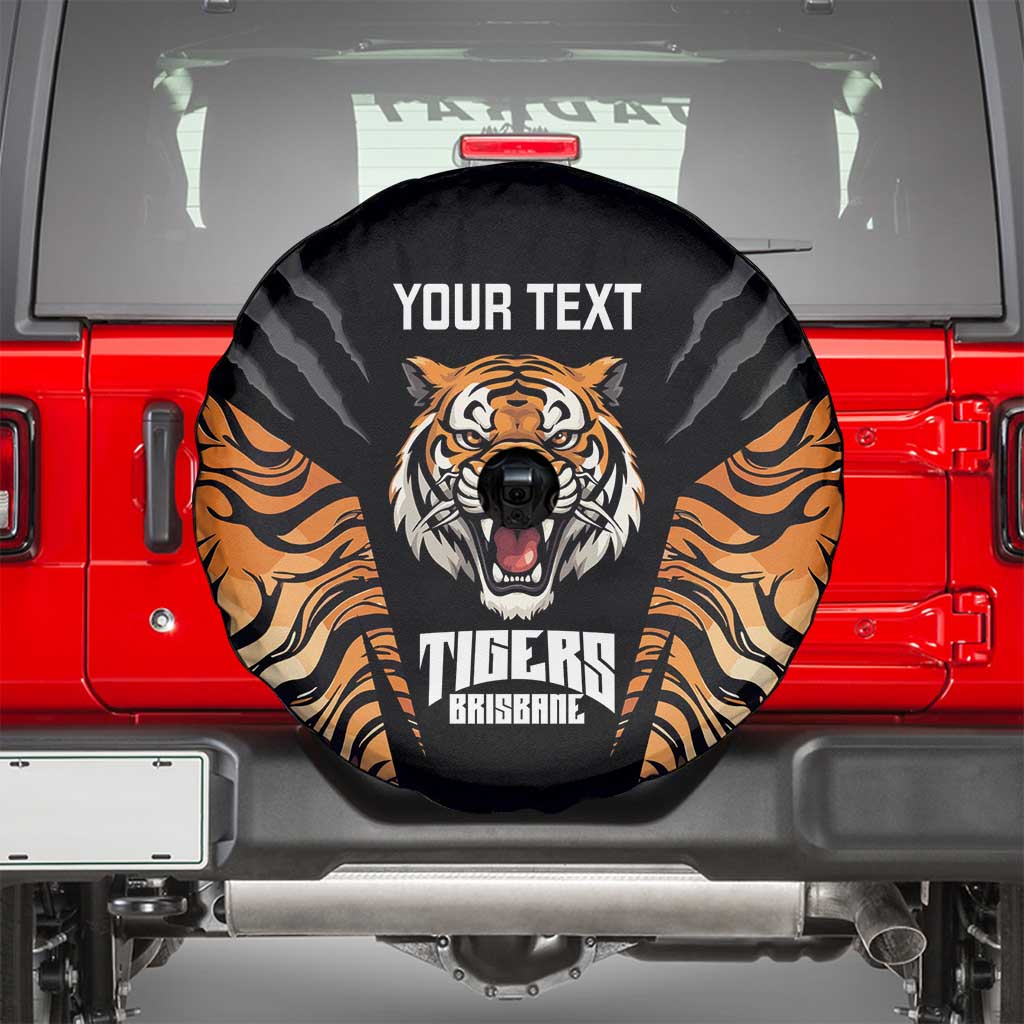 Brisbane Rugby Custom Spare Tire Cover Go Tigers Skin Pattern - Aussie Hoodie