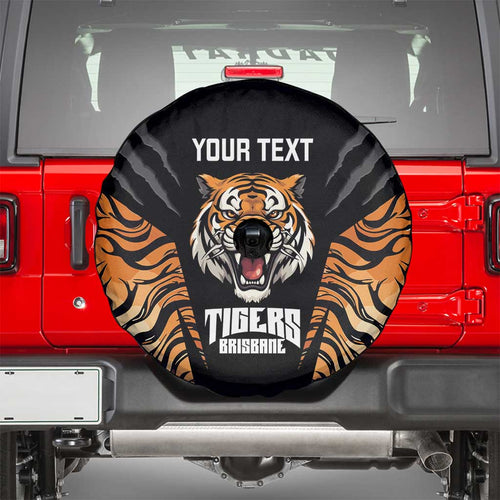 Brisbane Rugby Custom Spare Tire Cover Go Tigers Skin Pattern - Aussie Hoodie