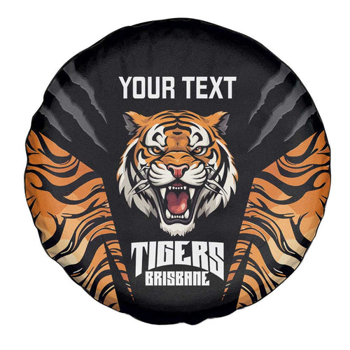 Brisbane Rugby Custom Spare Tire Cover Go Tigers Skin Pattern - Aussie Hoodie