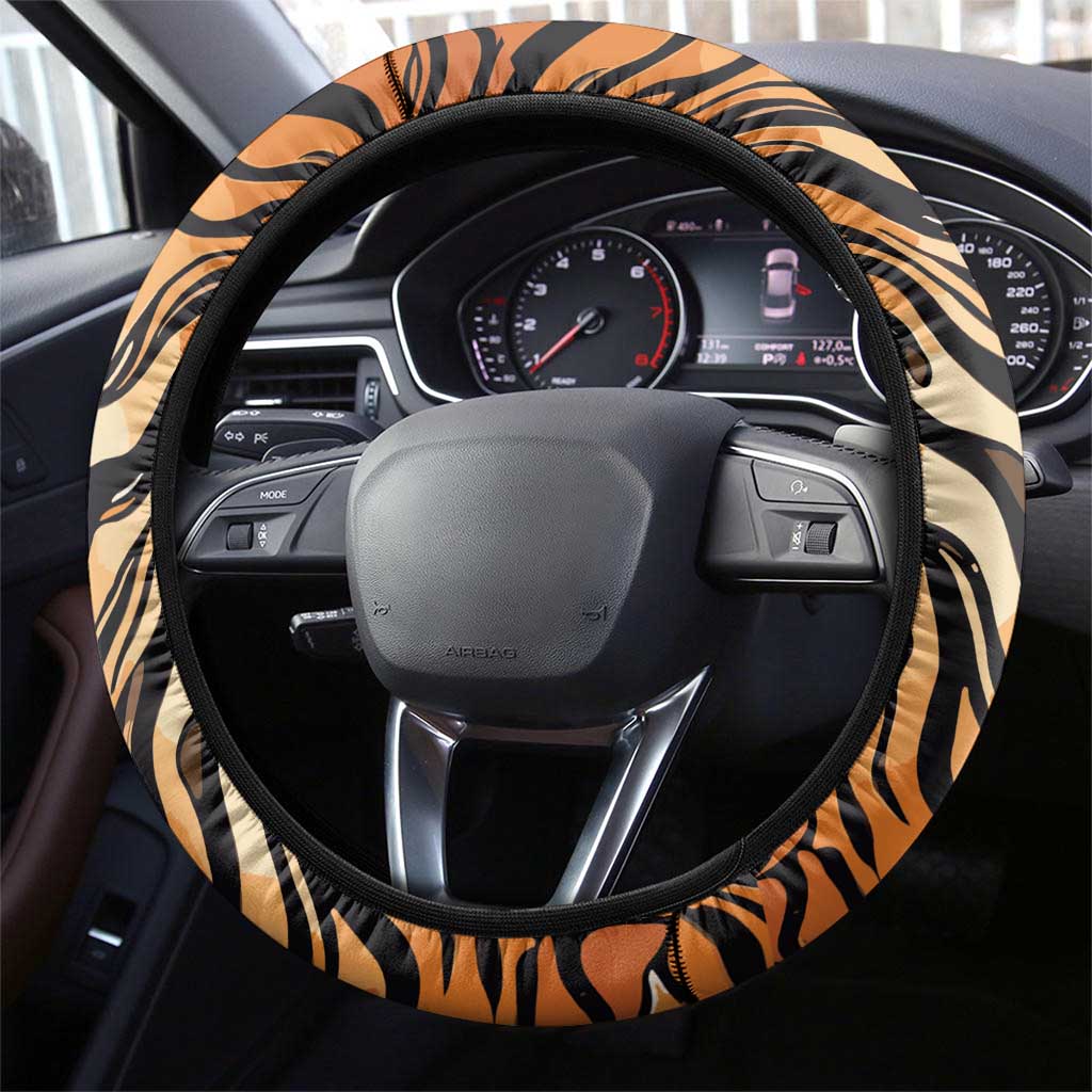 Brisbane Rugby Steering Wheel Cover Go Tigers Skin Pattern - Aussie Hoodie