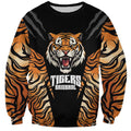Brisbane Rugby Custom Sweatshirt Go Tigers Skin Pattern - Aussie Hoodie
