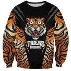 Brisbane Rugby Custom Sweatshirt Go Tigers Skin Pattern - Aussie Hoodie