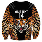 Brisbane Rugby Custom Sweatshirt Go Tigers Skin Pattern - Aussie Hoodie