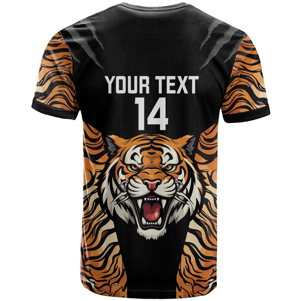 Brisbane Rugby Custom T Shirt Go Tigers Skin Pattern - Aussie Hoodie