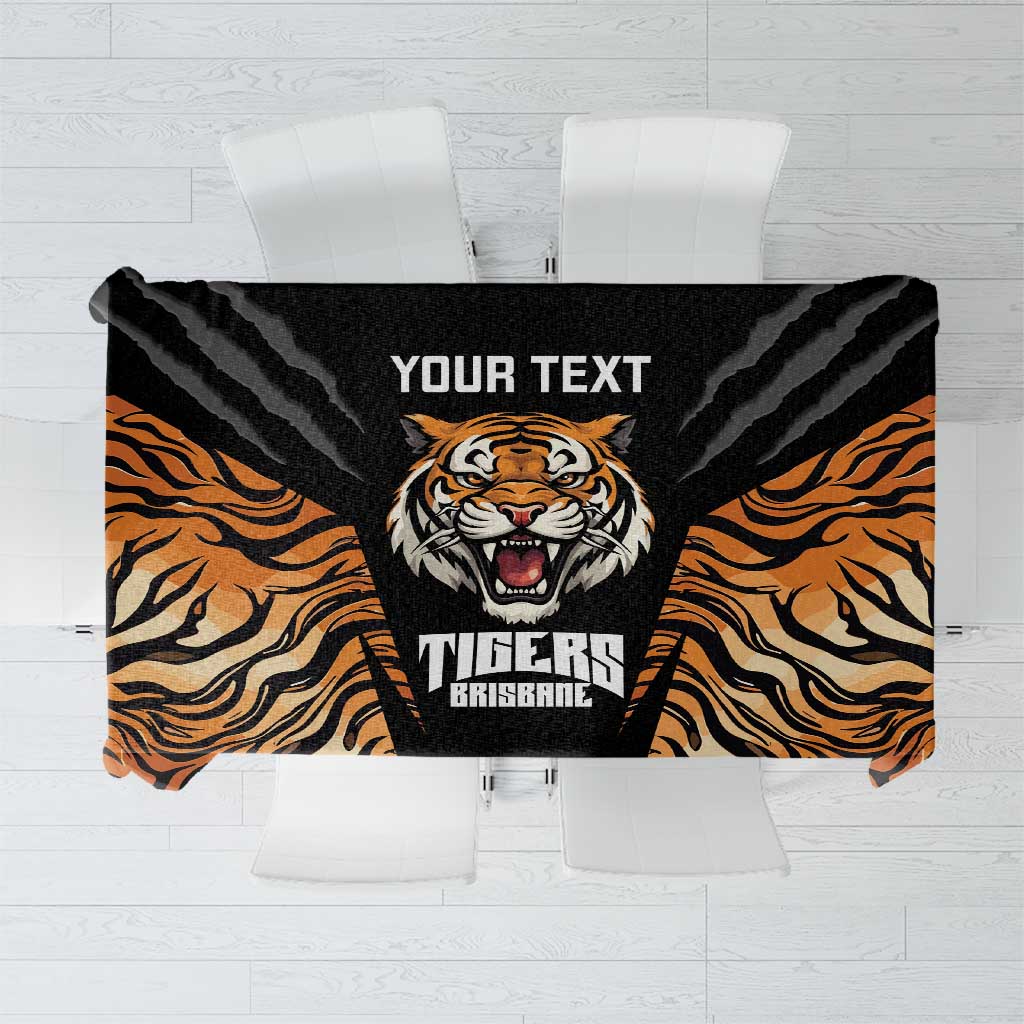 Brisbane Rugby Custom Tablecloth Go Tigers Skin Pattern - Aussie Hoodie
