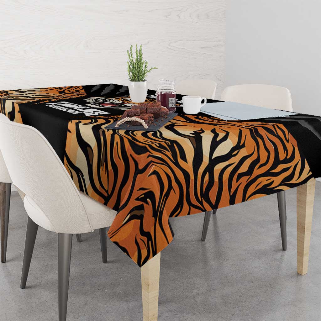 Brisbane Rugby Custom Tablecloth Go Tigers Skin Pattern - Aussie Hoodie