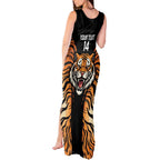 Brisbane Rugby Custom Tank Maxi Dress Go Tigers Skin Pattern - Aussie Hoodie