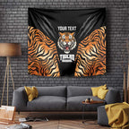 Brisbane Rugby Custom Tapestry Go Tigers Skin Pattern - Aussie Hoodie