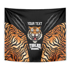 Brisbane Rugby Custom Tapestry Go Tigers Skin Pattern - Aussie Hoodie