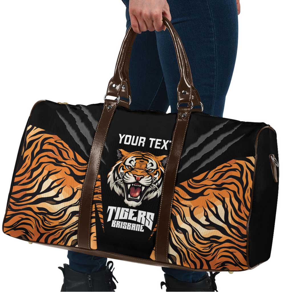 Brisbane Rugby Custom Travel Bag Go Tigers Skin Pattern - Aussie Hoodie