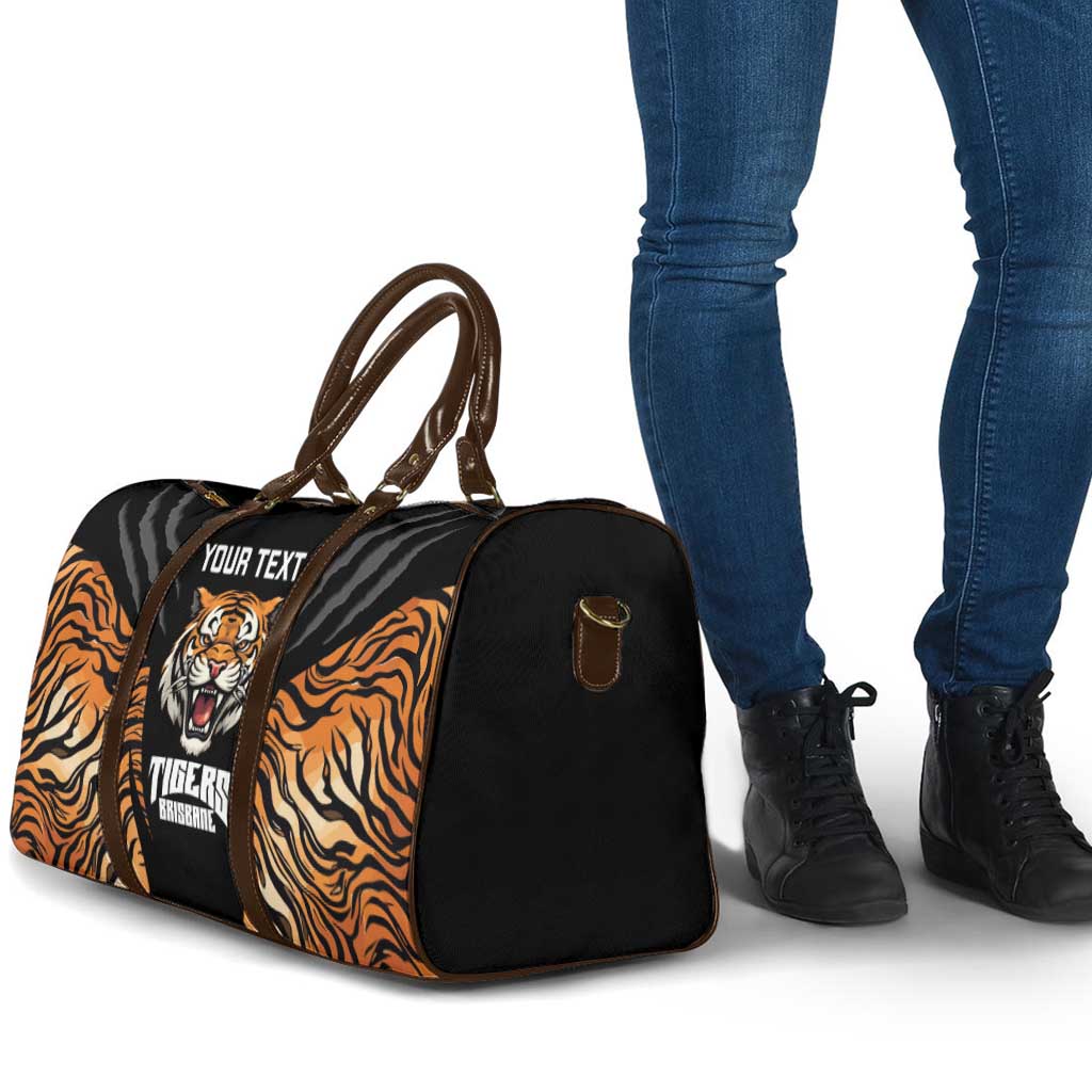 Brisbane Rugby Custom Travel Bag Go Tigers Skin Pattern - Aussie Hoodie
