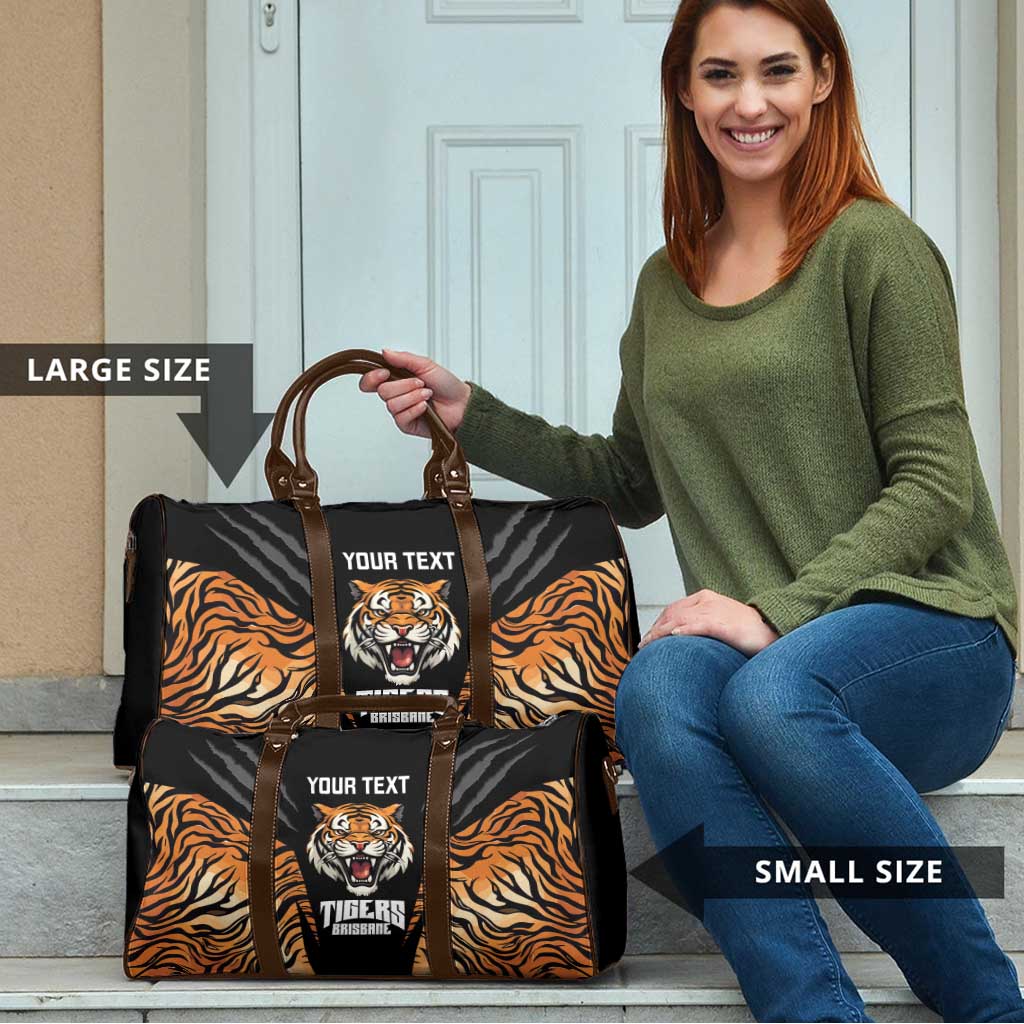 Brisbane Rugby Custom Travel Bag Go Tigers Skin Pattern - Aussie Hoodie