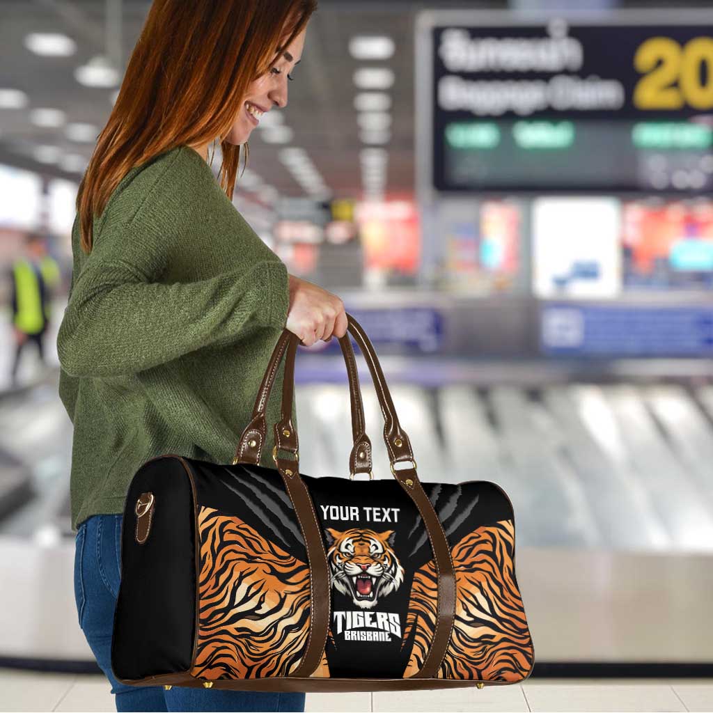 Brisbane Rugby Custom Travel Bag Go Tigers Skin Pattern - Aussie Hoodie